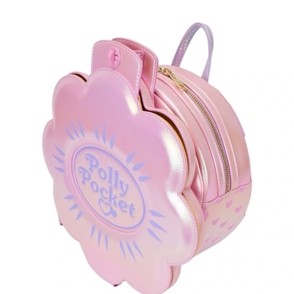 Loungefly POLLY POCKET Polly Pocket Compact Playset Figural Mini Backpack NWT - Picture 4 of 10